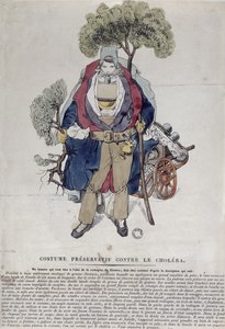 Kolera ellen védett ember, 1831 körül alkotó: French School