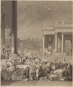 Jelenet az Encyclopaedia Britannicához alkotó: French School