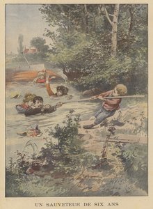 Egy hatéves életmentő (színes litográfia) alkotó: French School