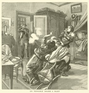 Szörnyű gyilkosság a franciaországi Bloisban (metszet) alkotó: French School
