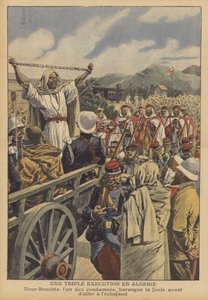 Háromszoros kivégzés Algériában (színes litho) alkotó: French School