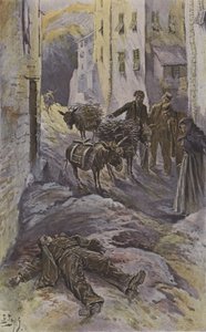 Korzikai banditák áldozata (színes litho) alkotó: French School