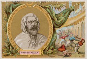 Abd-el-Kader, aki az iszlám harcot vezette Algéria francia inváziója ellen alkotó: French School