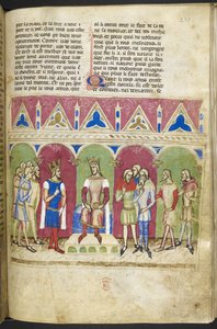 Hozzáadás. MS 12228, f.223, Roman du Roy Meliadus de Leonnoys, c.1352 (pergamen) alkotó: French School