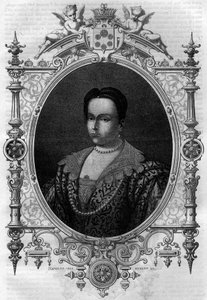 Burgundi Adelaide (931-999), Lothaire özvegye (Párizs grófja és Franciaország hercege) és I. Nagy Othon második felesége. Metszet a „Histoire des Papes-Rois-Queen and Empereurs a travers les centuries” című könyvébe, Maurice Lachatre alkotó: French School