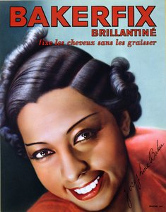 A Bakerfix hajbrilliantin reklámja Josephine Baker (1906-75) közreműködésével alkotó: French School
