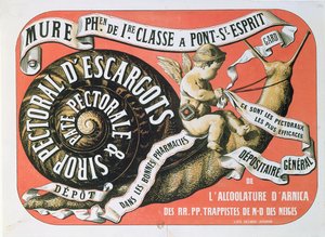 Reklám: Chest Syrup Sirop Pectoral dEscargots, 1860 körül alkotó: French School