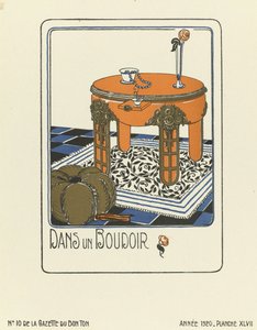 Reklám a "Dans un Boudoir", kiadó, 1920 (stencilnyomat) alkotó: French School