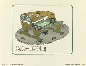 A "Tables - Gigogne" reklámja, kiadó 1920 (sablonnyomat) alkotó: French School