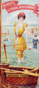 A Boulogne-parti strandok reklámozása. 1905 körül