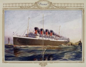 A „Franciaország” utasszállító szórólapja, XX. század alkotó: French School