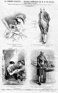 Balzac műveinek reklámoldala - a „Charivari”-ban, 1842. július alkotó: French School