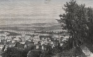 Agen – Lot-et-Garonne – V.A. Malt-Brown „La France illustrée: földrajz, történelem, statisztikai közigazgatás” című metszete. 1884 alkotó: French School
