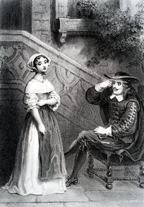 Ágnes gyámjával, Arnolphe-val, A feleségek iskolájából, Moliere alkotó: French School