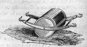 Mezőgazdasági gép: 1860-ban a párizsi mezőgazdasági versenyen bemutatott műtrágyaelosztó ajtó. Metszet a „” Le Monde Illustré”” 172. sz. 1860. július 28-án. alkotó: French School