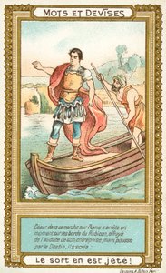 A kocka ki van vetve (A kocka el van vetve) (chromolitho) alkotó: French School