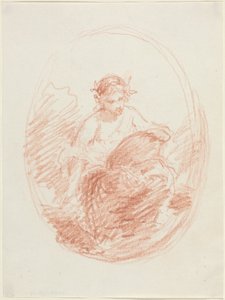 Allegorikus alak (vörös kréta, vászonpapír) alkotó: French School