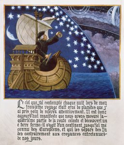 Amerigo Vespucci a csillagok között navigál 3. útján alkotó: French School