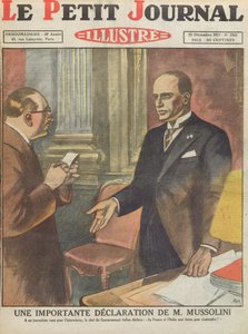 Benito Mussolini (1883-1945) fontos nyilatkozata a Le Petit Journalból, 1927. december 25.