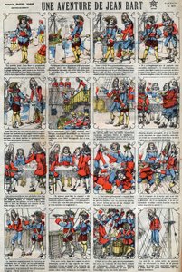 Jean Bart (1650-1702) francia magánember kalandja. Epinális képalkotás a 19. század végéről. alkotó: French School