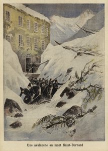 Lavina a Szent Bernát-hágónál, Svájcban, 1897