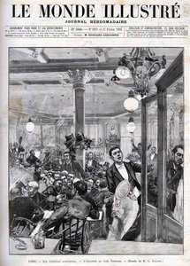 Anarchista támadások Párizsban 1894 februárjában. Robbanás a Terminus kávézóban. „Az illusztrált világ” február 17-én alkotó: French School