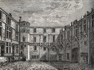 Ancien hotel de la Tromoille, rue des Bourdonnais, Párizs (1. arr) Metszet: "" Párizs fizikai, polgári és erkölcsi történelme: az első történelmi időktől napjainkig" Jacques Antoine Dulaure alkotó: French School
