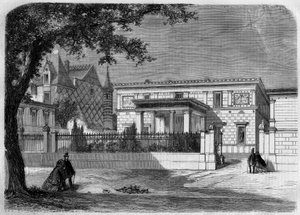 Ókori építészet: az Alfred Normand építész által épített „Napóleon herceg” (1822-1891) pompeji házának homlokzata. Párizs, rue Montaigne alkotó: French School