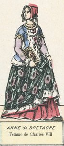 Bretagne-i Anna, VIII. Károly felesége (színes metszet) alkotó: French School