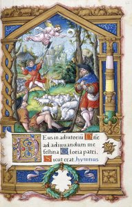 Angyali üdvözlet a pásztoroknak, I. Francois számára készült Órakönyvből, 1532-1540 alkotó: French School