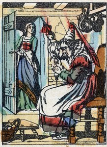 Névtelen illusztráció a „La belle au bois dormant”, Charles Perrault (1628-1703) francia író meséjéhez. Imaging Pellerin fametszete - Epinal, sd. 19. század vége. alkotó: French School