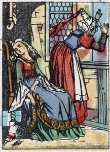 Névtelen illusztráció a „La belle au bois dormant”, Charles Perrault (1628-1703) francia író meséjéhez. Imaging Pellerin fametszete - Epinal, sd. 19. század vége. alkotó: French School