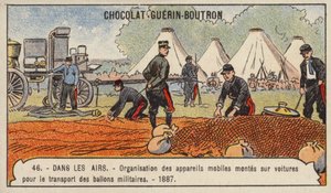 Készülék katonai léggömbök közúti szállítására alkotó: French School