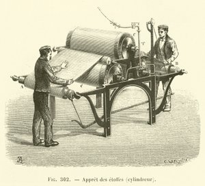Szövetek kikészítése, henger (gravírozás) alkotó: French School