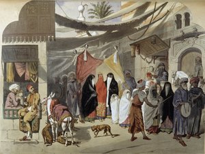 Arab házasság Kairóban – a „modern Egyiptomban”, Henri de Amount, v.1870 alkotó: French School