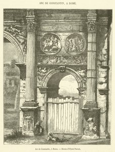 Arc de Constantin, a Róma (metszet) alkotó: French School