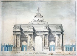 Diadalív, 1810 körül (wc tollal és tintával papíron) alkotó: French School