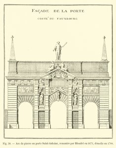 A Blondel által 1672-ben átalakított, 1788-ban lebontott kőív vagy Porte Saint-Antoine alkotó: French School