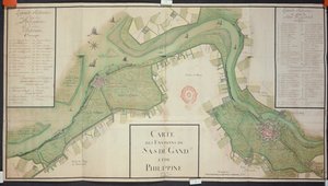 Sas van Gent és Fülöp-szigetek környéke, Hollandia, 1747 (toll, tinta és WC papíron) alkotó: French School