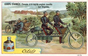 Army Corps - gyorstüzelő angol fegyverek triciklire szerelve alkotó: French School