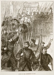 A párizsi érsek letartóztatása, 1871. március, Cassells illusztrációja: A Franciaország és Németország közötti háború története, 1870-1871 alkotó: French School