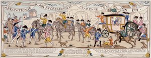 A király és családja letartóztatása Varennes-ben 1791. június 22-én alkotó: French School