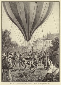 Gay-Lussac mennybemenetele, Párizs, 1804. szeptember 16. (metszet) alkotó: French School