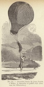 Az ifjú Guerin kényszerű felemelkedése Nantes-ba, 1843. július 16-án, vasárnap alkotó: French School