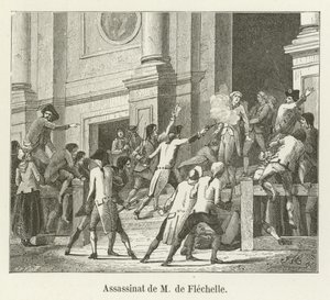 Madame de Flechelle meggyilkolása alkotó: French School