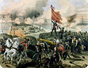 Támadás Pont de Neuilly-nál és Courbevoie-nál, 1871. április 2. (litho)