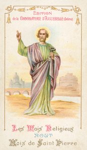Augusztus, Szent Péter hónapja (chromolitho) alkotó: French School