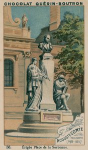 Auguste Comte, filozófus, 1798-1857, felállított Place de la Sorbonne alkotó: French School