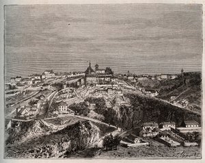 Avallon – Bourgogne-Franche-Comte – V. A. Malt-Brown „La France illustrée: földrajz, történelem, statisztikai igazgatás” című metszete. 1884 alkotó: French School