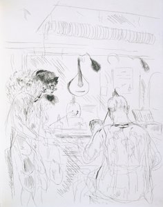 Egy párizsi Bal de Nuit vagy cirkusz kulisszatitkai, a Paris Sketches: Forain és Raffaelli rézkarcai című filmből, 1880 alkotó: French School
